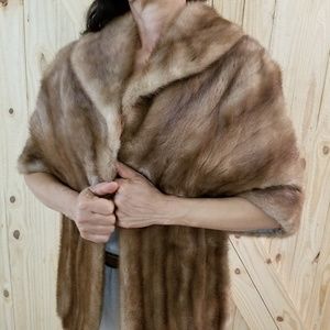Genuine Vintage EMBA Natural Pastel Brown Mink Fur